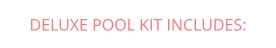 DELUXE POOL KIT INCLUDES: