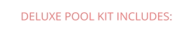 DELUXE POOL KIT INCLUDES: